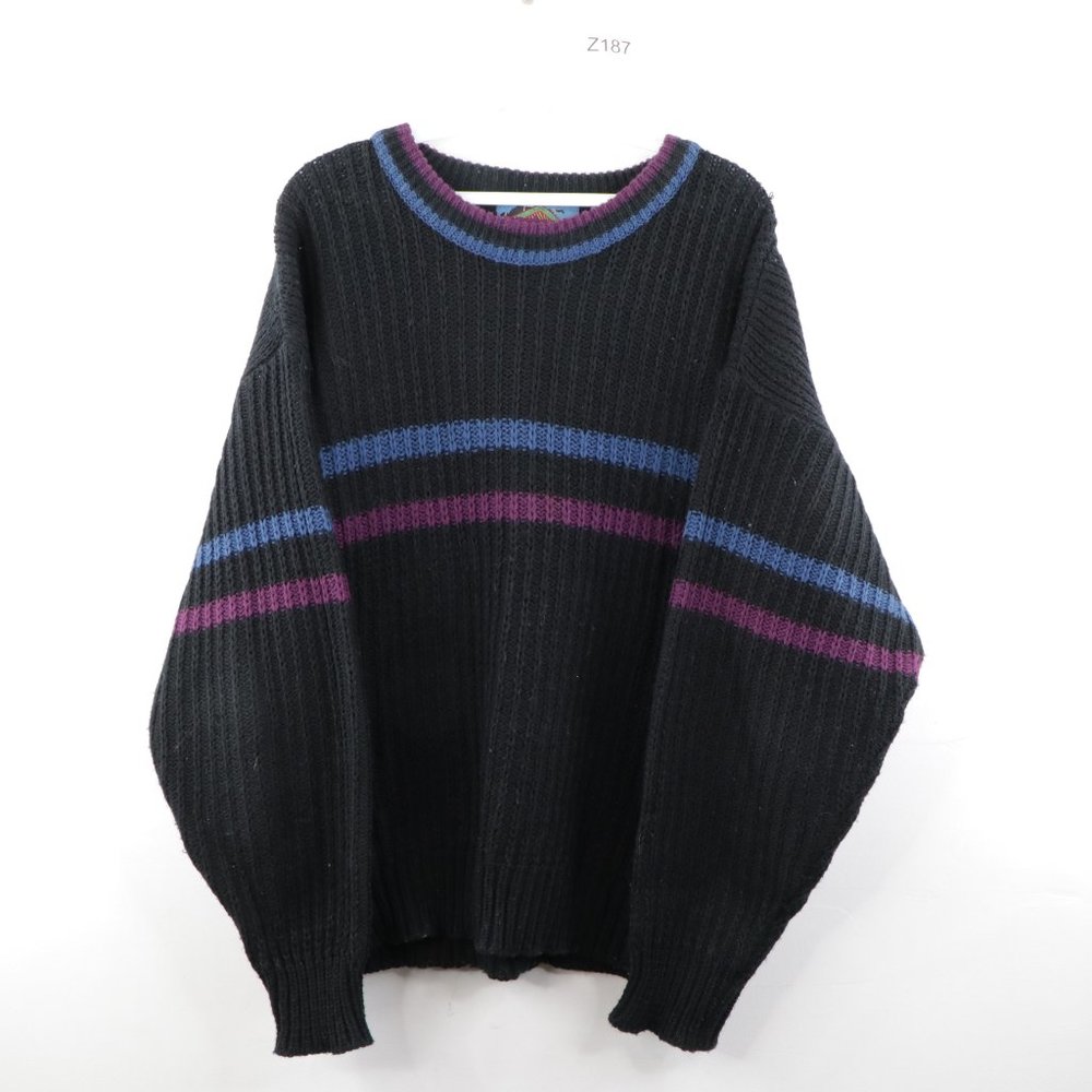 Vintage Long Sleeve Chunky Knit Crewneck Sweater